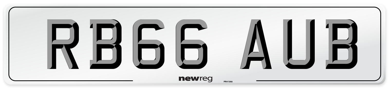 RB66 AUB Number Plate from New Reg